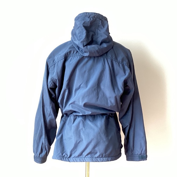 L.L. Bean Petite Fleece Lined Windbreaker with Removable Hood - Blue - SP - Picture 9 of 11